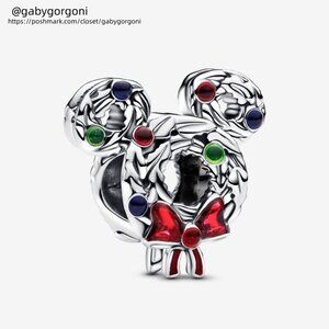 Pandora Disney Mickey Mouse Christmas Wreath Charm|Pendant